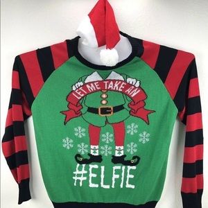 Ugly Christmas Sweater Let Me Take An #Elfie